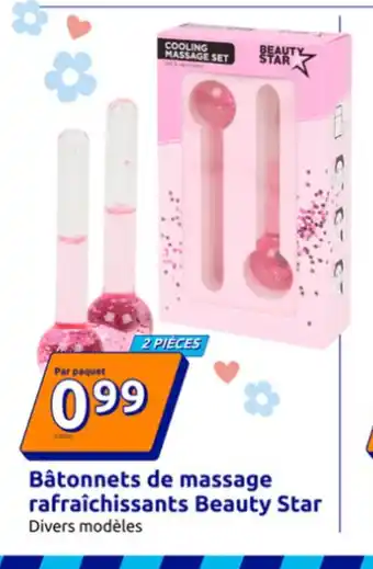 Action Bâtonnets de massage rafraîchissants Beauty Star offre