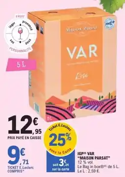 E.Leclerc Maison parsat - igp var offre