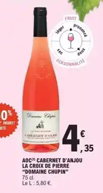 E.Leclerc La croix - aoc cabernet d'anjou de pierre offre