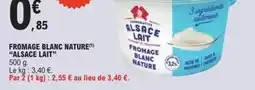 E.Leclerc Alsace lait - fromage blanc nature offre