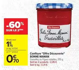 Carrefour Drive Bonne maman - confiture offre découverte offre