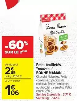 Carrefour Drive Bonne maman - petits feuilletés nouveau offre