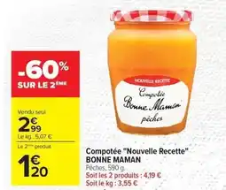 Carrefour Drive Bonne maman - compotée nouvelle recette offre