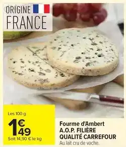 Carrefour Drive Carrefour - fourme d'ambert a.o.p. filière qualité offre