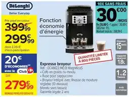 Carrefour Drive Delonghi - expresso broyeur réf. : ecam22.140.b offre
