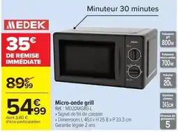 Carrefour Drive Medek - micro-onde grill offre
