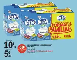 E.Leclerc Lactel - lait demi écrémé format familial offre