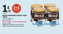 E.Leclerc Dessert emprésuré chocolat noir offre