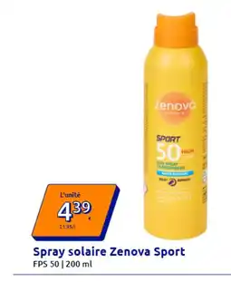 Action Spray solaire Zenova Sport offre