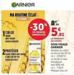Hyper U Garnier - soin visage offre