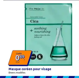Action Masque coréen pour visage offre
