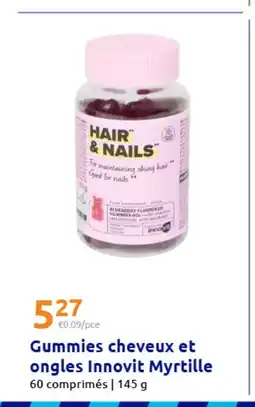 Action Gummies cheveux et ongles Innovit Myrtille offre