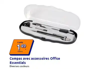 Action Compas avec accessoires Office offre