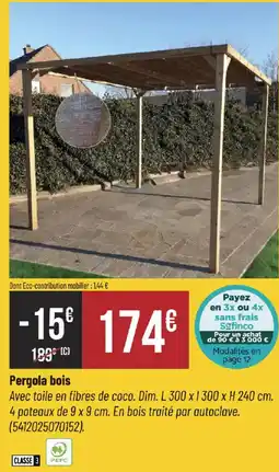 Bricorama Pergola bois offre
