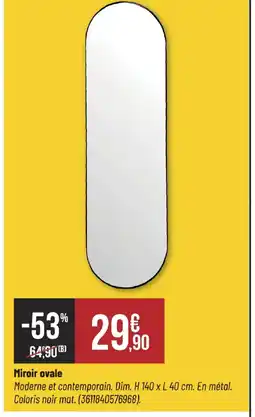 Bricorama Miroir ovale offre