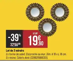 Bricorama Lot de 3 miroirs offre
