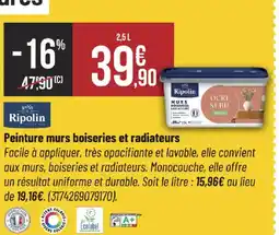Bricorama RIPOLIN Peinture murs boiseries et radiateurs offre