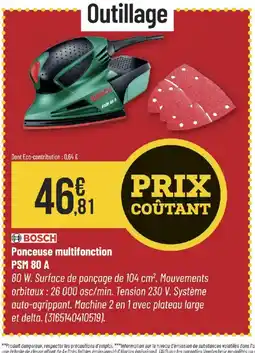 Bricorama BOSCH Ponceuse multifonction p offre