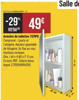 Bricorama Armoire de toilettes tempo offre