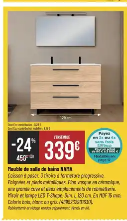 Bricorama Meuble de salle de bains nama offre