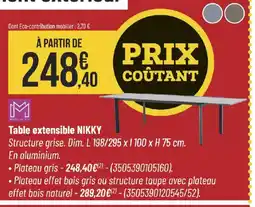 Bricorama Table extensible nikky offre