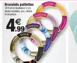 Bazarland Bracelets paillettes offre