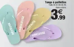 Bazarland Tongs à paillettes offre