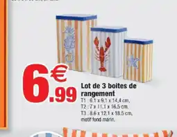 Bazarland Lot de 3 boites de rangement offre