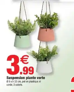 Bazarland Suspension plante verte offre