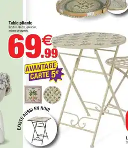 Bazarland Table pliante offre