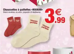 Bazarland Chaussettes à paillettes maman offre