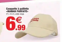 Bazarland Casquette à paillette maman parfaite offre