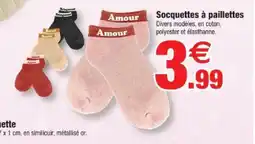 Bazarland Socquettes à paillettes offre