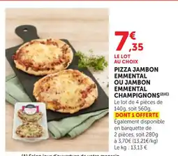 Bi1 Pizza jambon emmental ou jambon emmental champignons offre
