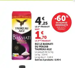 Bi1 TAUREAU AILE Riz le basmati du penjab offre