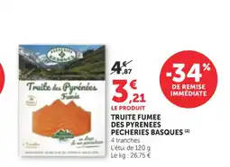 Bi1 PECHERIES BASQUES Truite fumee des pyrenees offre