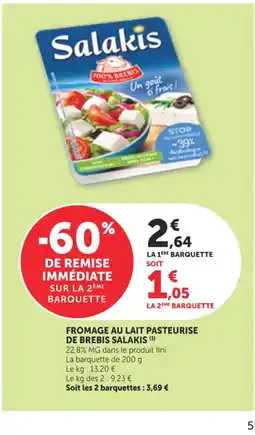Bi1 SALAKIS Fromage au lait pasteurise de brebis offre