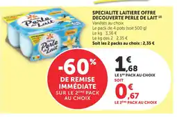 Bi1 PERLE DE LAIT Specialite laitiere offre decouverte offre