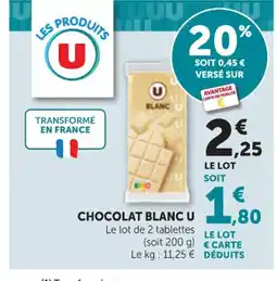 Bi1 U Chocolat blanc offre