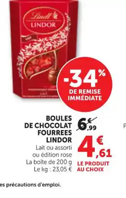 Bi1 LINDOR Boules de chocolat fourrees offre