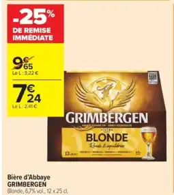 Carrefour Contact GRIMBERGEN Bière d'Abbaye offre