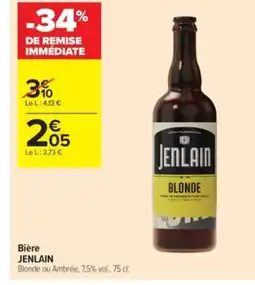 Carrefour Contact JENLAIN Bière offre