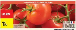 Carrefour Contact Tomate ronde grappe offre