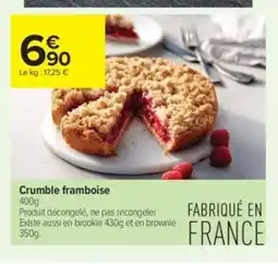 Carrefour Contact Crumble framboise offre