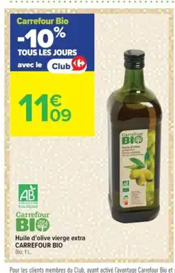 Carrefour Contact CARREFOUR BIO Huile d'olive vierge extra offre