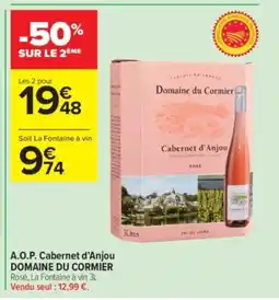 Carrefour Contact DOMAINE DU CORMIER A.O.P. Cabernet d'Anjou offre