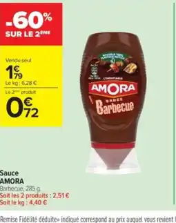 Carrefour Contact AMORA Sauce offre