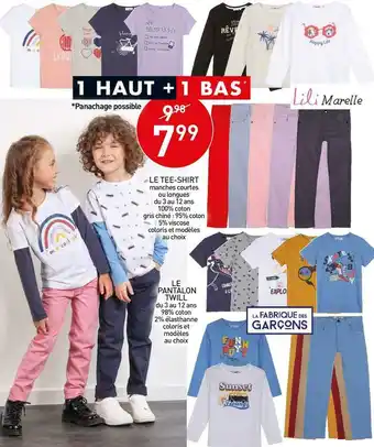 Stokomani Lili marelle le tee-shirt ou le pantalon twill offre