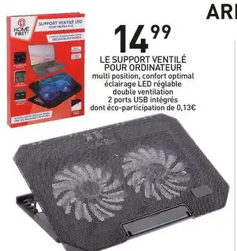 Stokomani Le support ventilé pour ordinateur offre