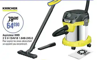Géant Casino Karcher aspirateur kwd 2 s v-15/4/18 1.648-245.0 offre